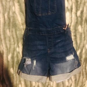 Wax jeans overalls